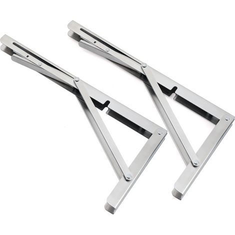 250mm Folding Bracket, Stainless Steel Folding Console Support, Wall Shelf Bracket (1/5)