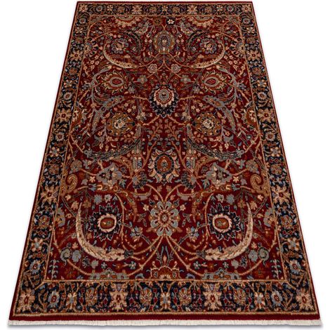 Teppich Wolle KESHAN Franse, Ornament orientalisch 6650/53578 terrakotta / Beige red 80x145 cm