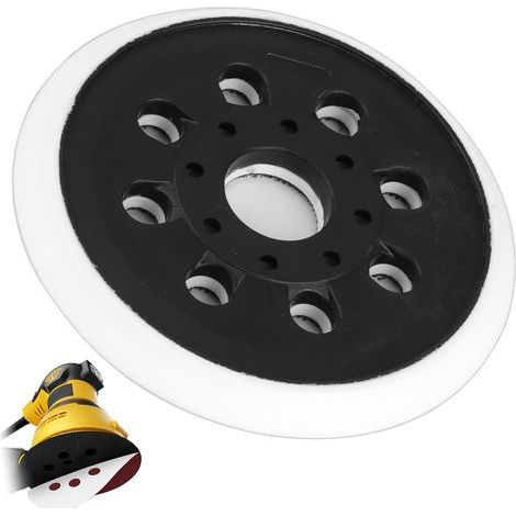 Plateau Ponceuse 125mm pour Bosch GEX125-1AE, Plateau de Ponçage Professionnel à 8 Trous Disque de Polissage de Ponçage Accessoire (1/4)