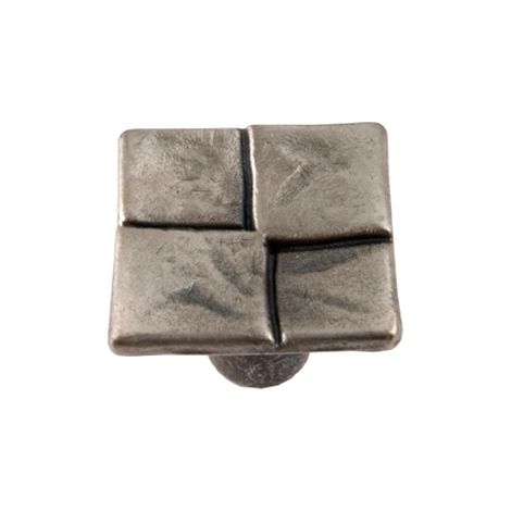 Ouvre&Déco – Bouton de meuble zamak argent 20x20mm – Finition argent – Vis M4 sécable – Pour portes et tiroirs modernes