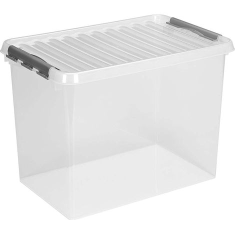 Boîte de rangement en plastique Q-line 72 litres (1/4)