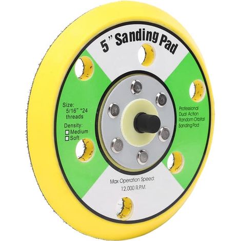 Support pour disque de ponçage rond de 5 pouces, plateau de polissage universel à 6 trous (1/5)
