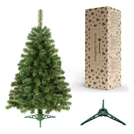 SPRINGOS Albero di Natale 150 cm Albero di Natale artificiale Vero e proprio albero di Natale naturale Supporto in metallo