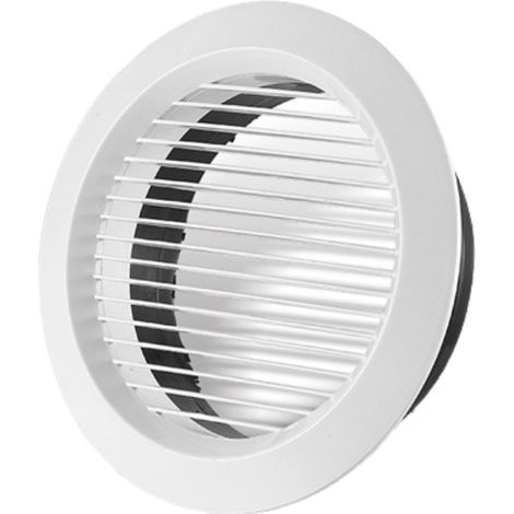 Capuchon de couvercle de tuyau de conduit de sortie de ventilation intérieure circulaire à grille ronde d'aération, ventilateur d'extraction, 125mm (1/5)