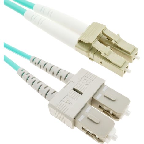 BeMatik - Câble à fibre optique OM3 LC à SC duplex multimode 50/125 de 7m (1/5)