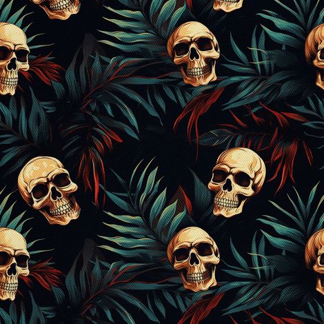 Tela decorativa para exteriores Oxford - Motivo de calavera I DX4013 (1/5)