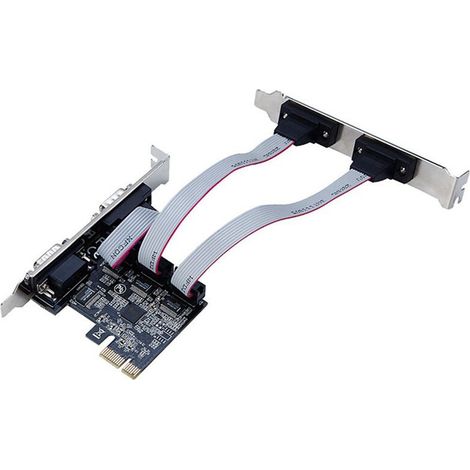 Convient pour la carte d'extension de port série PCIe AX99100 25 Mbps, puce PCIe vers port série, interface RS232, carte adaptatrice à 4 ports. (1/5)
