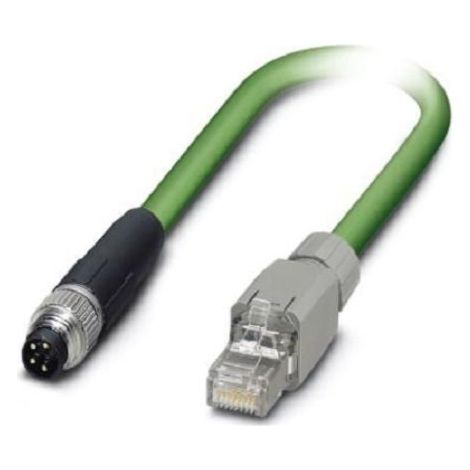Câble Ethernet Blindé Phoenix Contact, Vert, 500mm Avec connecteur Droit ( Prix pour 1 )