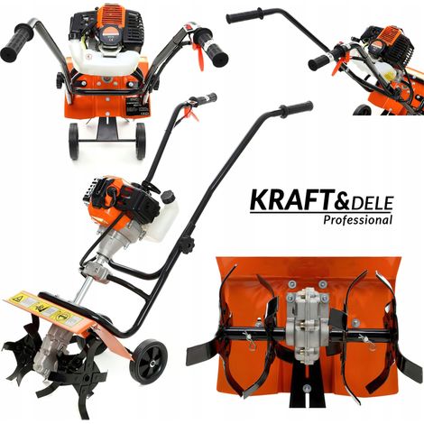 Motoculteur thermique 52 cm³, 9 CV, 34 cm, 6500 tr/min (1/5)