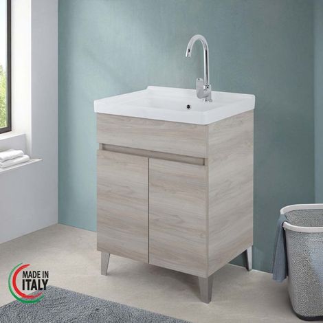 LAVATOIO 60X46,8XH81CM ROVERE GRIGIO (1/5)