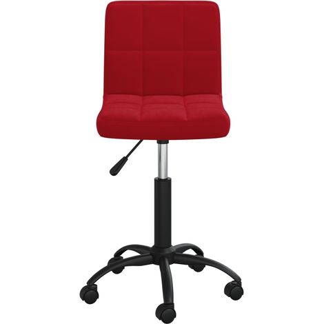 Maison Exclusive - Sedia da Pranzo Girevole Rosso Vino in Velluto
