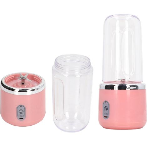 Blender portable 400 ml, 6 lames, 22 000 tr/min, batterie 1 500 mAh, boîtier PCTG de qualité alimentaire, chargement USB, idéal pour les voyages, les fruits, les légumes et le café. (1/5)
