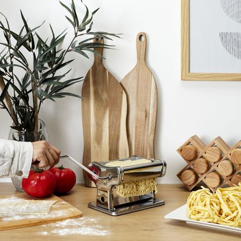 Machine à pâtes en inox – Laminoir à pâtes pour pâtes fraîches maison – Fixation stable sur plan de travail – Simple d'utilisation – Totally Addict