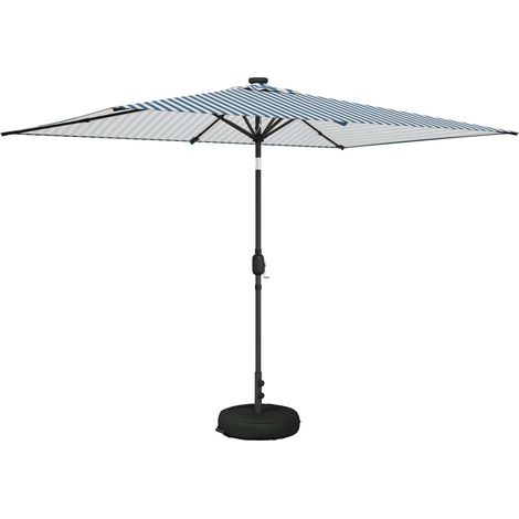 Maison Exclusive - Parasol da giardino con luci LED e base 200 x 300 cm Poliestere (1/5)