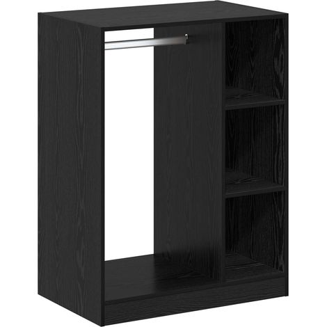 Maison Exclusive - Guardaroba con lo scaffale Rovere Nero 77 x 48 x 102 cm