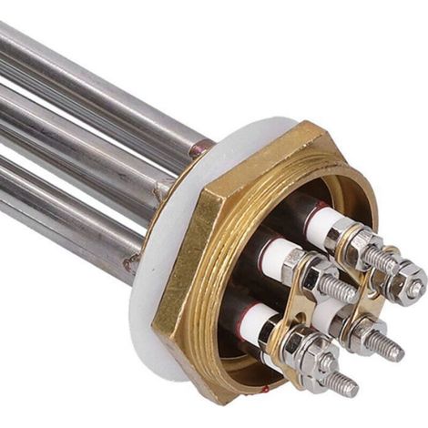 Resistance Chauffante - 3 KW - 220-380 V AC - Filetage 1,5 BSP - Acier Inoxydable SUS304 - Pour Chauffe-Eau - 1 Unite (1/4)