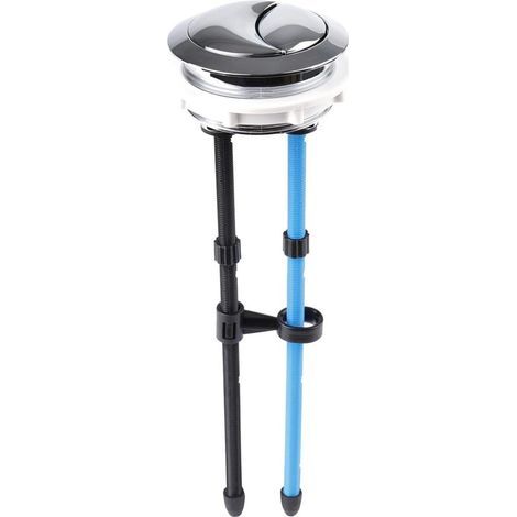 Spülknopf mit 58 mm Gewindedurchmesser, zweifach per Knopfdruck verstellbarer Spülkasten. (1/5)