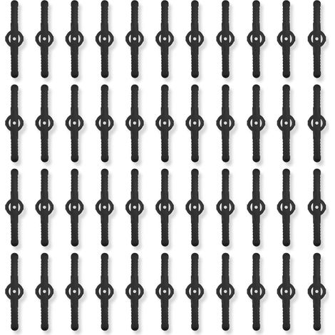 40 lame di ricambio in plastica per decespugliatori, accessori, lame reversibili (14 cm) (nero)