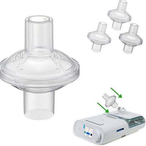 Filtros para máquinas Cpap - 2 piezas Filtros Cpap adecuados para filtros en línea, compatibles con Resmed y cualquier tamaño de máquina de tubos Cpap de 22 mm y 25 mm (1/5)