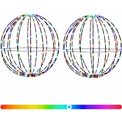 Christmas Finial Light 2 pcs 384 LEDs RGB Diameter 60 x 63 cm vidaXL (1/5)