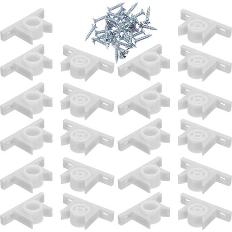 Kit de loquets à bille en plastique pour portes d'armoires avec vis (3 (1/5)