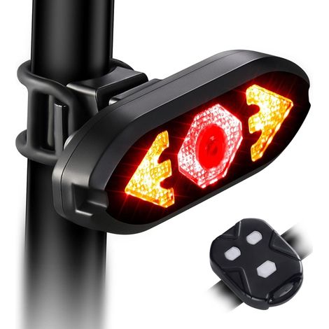 Clignotant de vélo, chargement USB, résistant à l'eau, avec télécommande.-AquaForge (1/3)