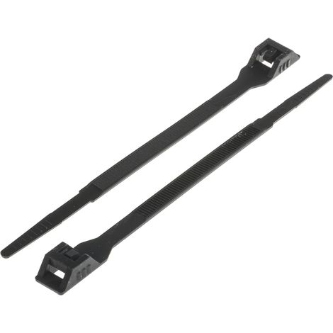 Serre-câble RS PRO Noir en Nylon 66, 132mm x 6 mm ( Prix pour Sachet de 100 ) (1/2)