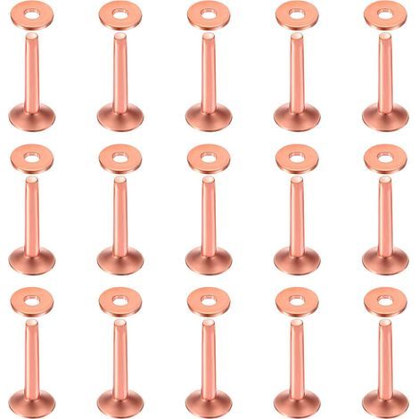 50 Stück 10×3,3×19 mm Kupfernieten und Senker für Gürtel, Geldbörsen, Halsketten, Lederprodukte, Heimwerkerhandwerk (1/5)