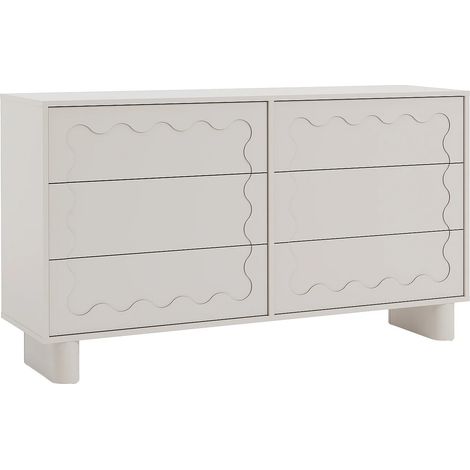 Cassettiera 6 cassetti – MDF – Beige – ANEZA (1/5)