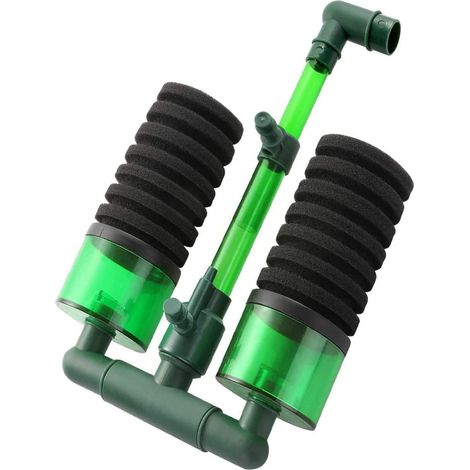 Filtro aria con pompa a doppia spugna, filtro acquario a doppia spugna, doppia spugna - AquaForge (1/4)