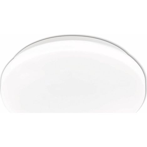 Lámpara de techo POGLIOLA, Ø 26 cm, aplique de pared de 1 llama, lámpara de techo LED de acero y plástico blanco, lámpara de salón, lámpara de cocina, lámpara de escritorio, lámpara de techo para pasi (1/3)
