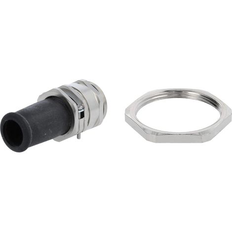 LAPP Verschraubung mit Biegeschutz und Gegenmutter PG29x1,588 Sechskant-Zwischenstutzen Messing (CuZn) vernickelt Gewindelänge 8,0mm - 1 Stück