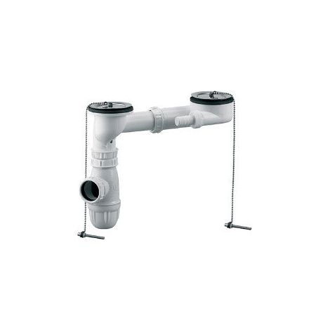 Bonde évier Siphon Nf Rousseau évacuation Complète Et Conforme Pour évier - Rousseau Robinetterie