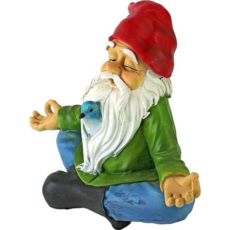 Gartenstatue, Zen-Gartenfigur, Gartenzwerg aus mehrfarbigem Kunstharz, Sunny (1/5)