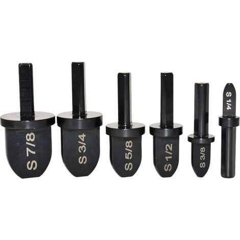 Juego de 6 brocas para prensado manual de tubos de cobre, expansor de acero para cojinetes con brocas de 7/8", 3/4", 5/8", 1/2", 3/8" y 1/4". (1/5)