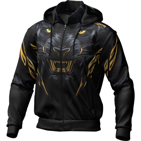 Herren-Sport-Sweatshirt „Black Panther“, Größe M, schwarz