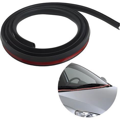 Junta de goma universal para parabrisas, tira de goma para limpiaparabrisas de 1,7 m, junta para ventana delantera de coche Braveur, 1 pieza, negra (1/5)