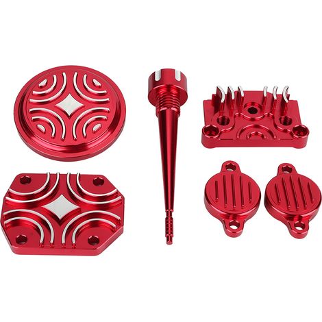 Kit de pièces de carrosserie en aluminium pour moteur Lifan 110cc 125cc Pit Dirt Bike (rouge) (1/5)