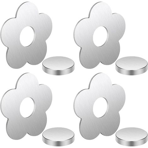 Ensemble de 4 suspensions pour nappe d'extérieur avec aimant, pince à nappe, suspension pour rideau à motif floral, pince à nappe d'extérieur (1/5)
