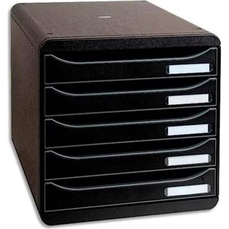 Exacompta 309714 Cassettiera 5 Cassetti, Nero (1/5)