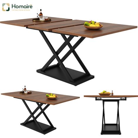 Schwarz Esstisch 120 x 80 x 75 cm MDF HOMAIRE (1/5)