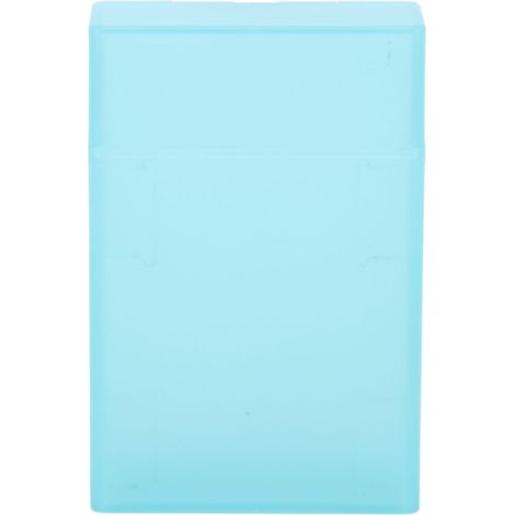 Étui à cigarettes épais capacité 20, ABS plastique, boîte de poche anti-transpiration, rangement fumeur transparent bleu (1/5)