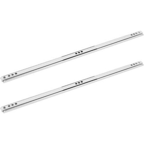 Lot de 2 pièces en tle d'acier laminée à froid pour tiroir à roulement à billes, rail coulissant, quincaillerie d'armoire, 400 x 17 mm