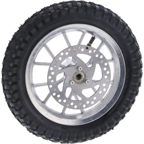 Pneu avant caoutchouc 12.5x2.75in frein à disque pignon boulons pour 47cc 49cc 2 temps mini moto tout-terrain argenté (1/5)
