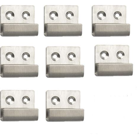 Gancho de pared resistente de 8 piezas, gancho cuadrado en forma de U, gancho de pared de acero inoxidable, utilizado para baño, cocina, colgador de garaje, gancho resistente, 42,5 x 3,5 cm (1/4)