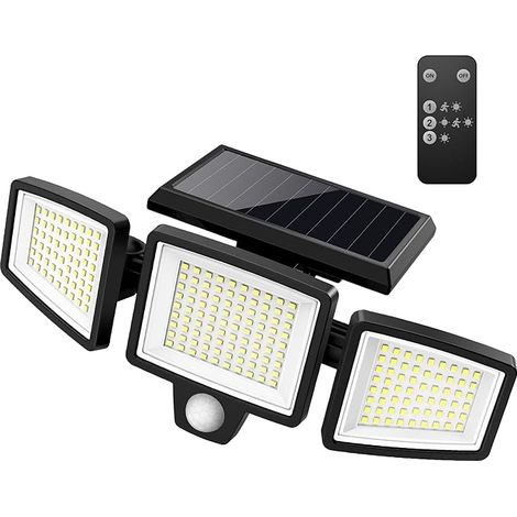 Intelligente Gartenleuchte mit 210 LEDs, Bewegungsmelder, großem Schwenkwinkel, wasserdichtem Außenfluter, robuster und langlebiger Straßenbeleuchtung, Bewegungsmelder, 210 LEDs (1/4)