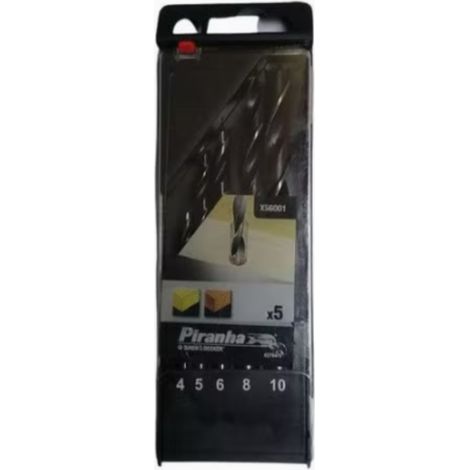 BLACK&DECKER - PIRANHA - 5 PEZZI - PUNTEELICOIDALI PROFESSIONALI PER TRAPANO - PER LEGNO