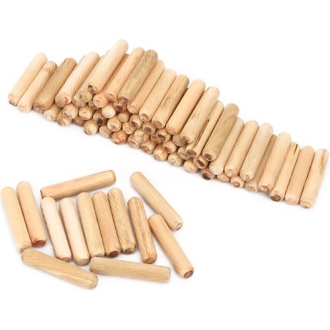 paquet de chevilles rondes cannelées en bois pour le travail du bois (10  50 mm)