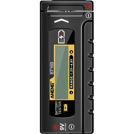 Tester digitale per batterie, tester universale per batterie, misuratore universale di capacità delle batterie, tester portatile per batterie AA, AAA, C, D, 18650, 16340, 14500, 21700, 1,24,8 V, 9 V a (1/5)