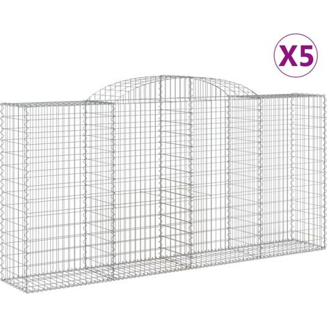 Maison Exclusive - Gabionen mit Hochbogen 5 Stk. 300x50x140/160cm